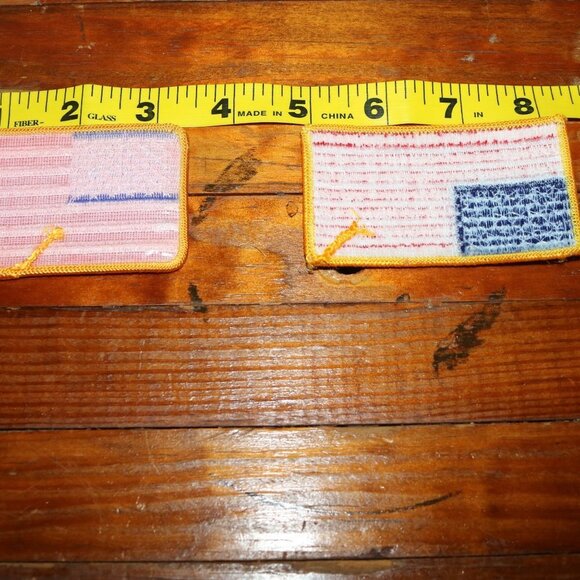 USA Flag patches sew on each set includes one regular flag and one reversed - Picture 3 of 4